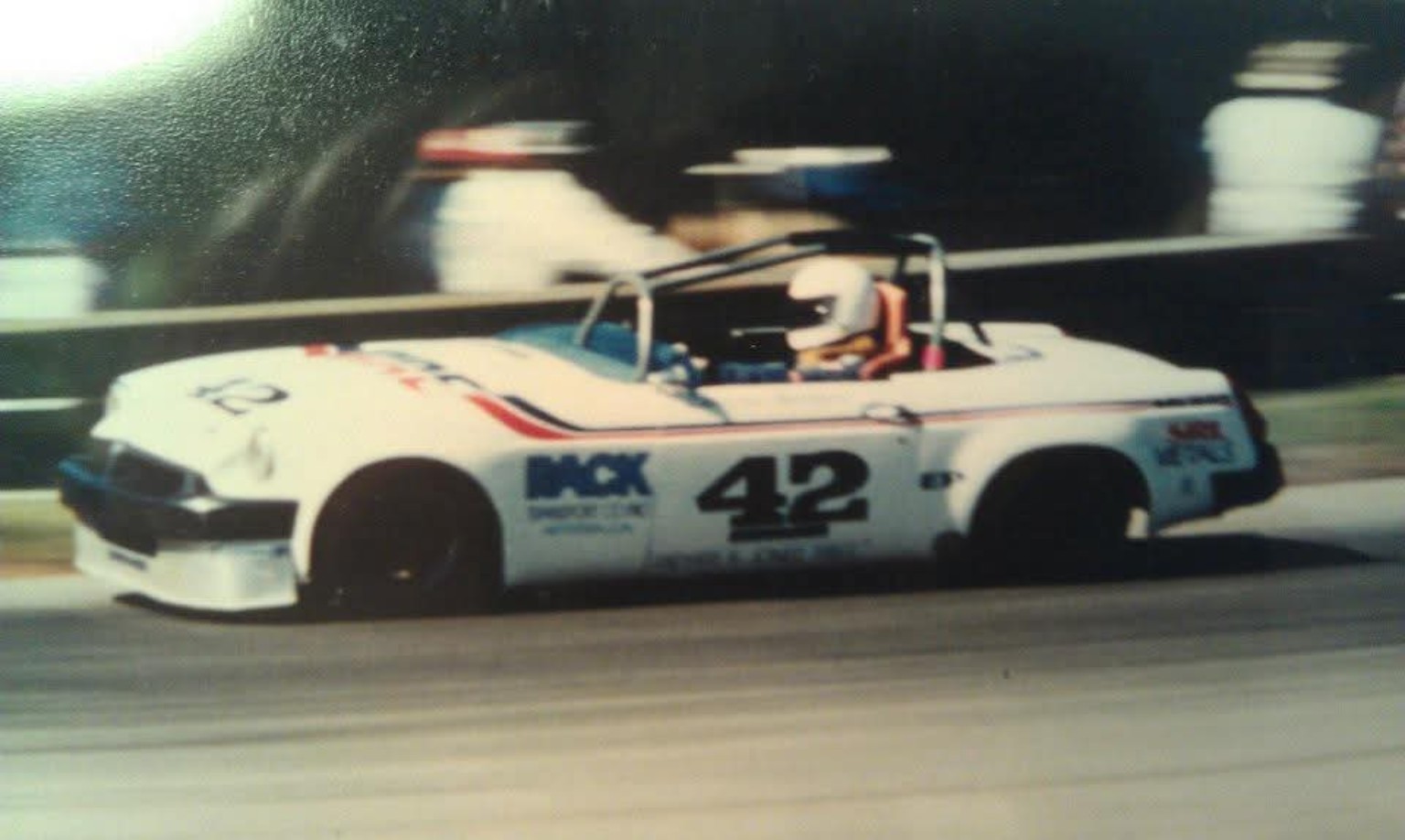 Dwayne Anderson racing his number 42 sports car