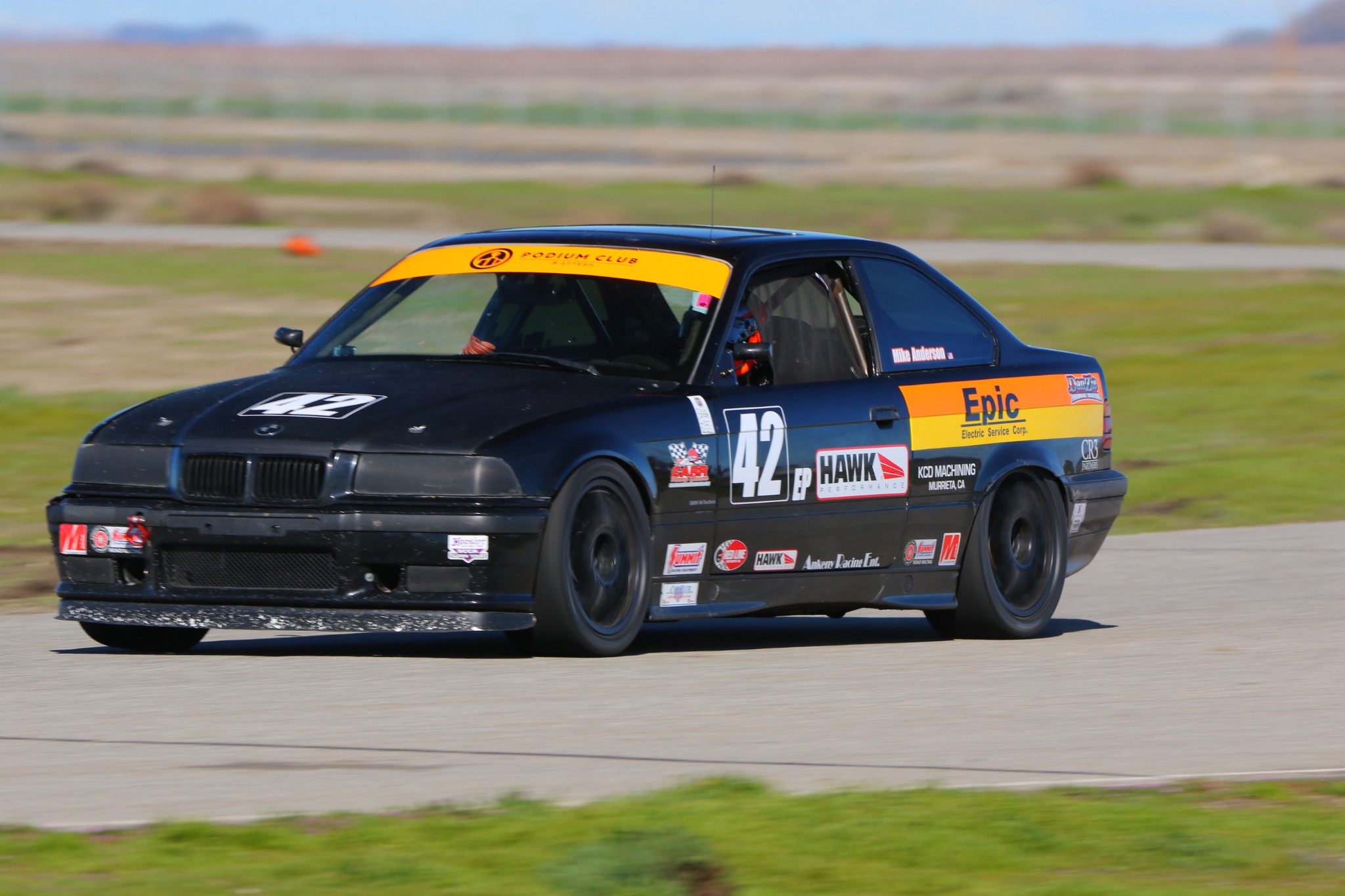 Mike Anderson driving the E36 BMW in SCCA E Production