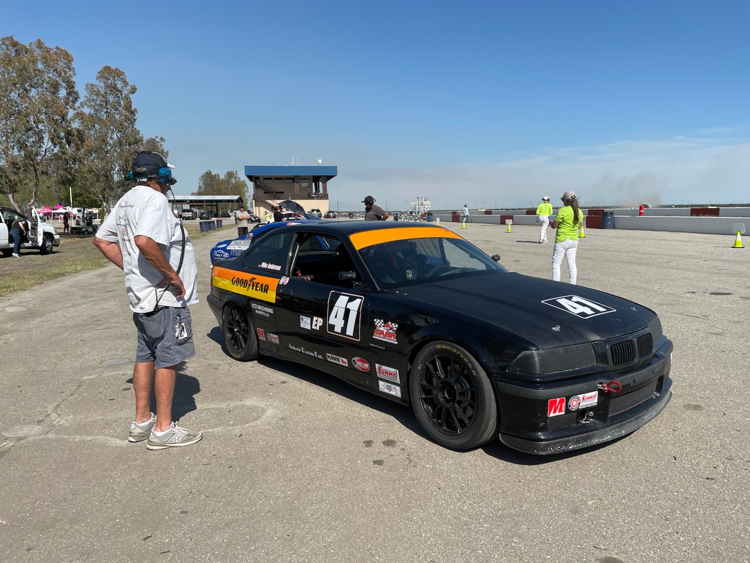 Mike Anderson's developed E36 BMW number 41 in the paddock