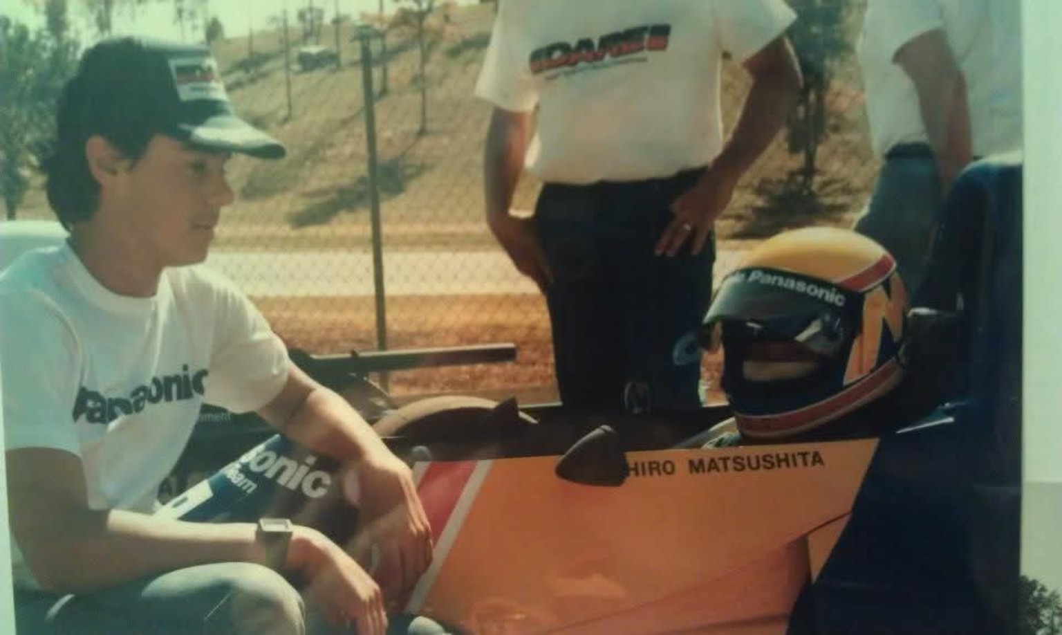 A young Mike Anderson learning around race cars in the paddock