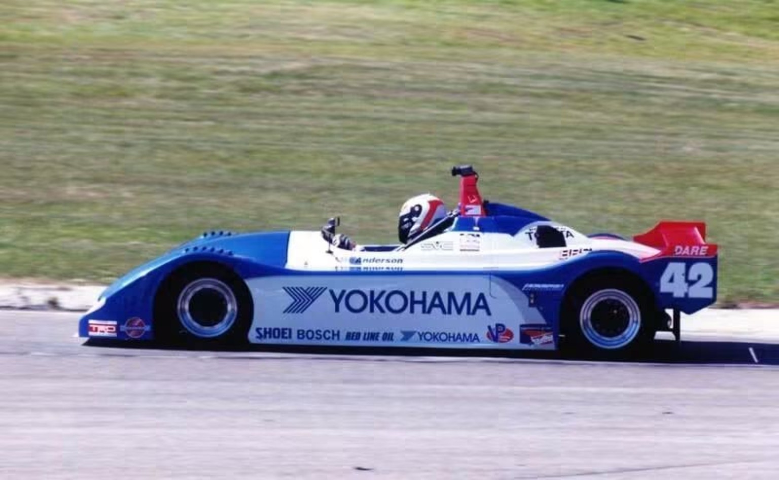 Mike Anderson driving the number 42 Sports Toyota