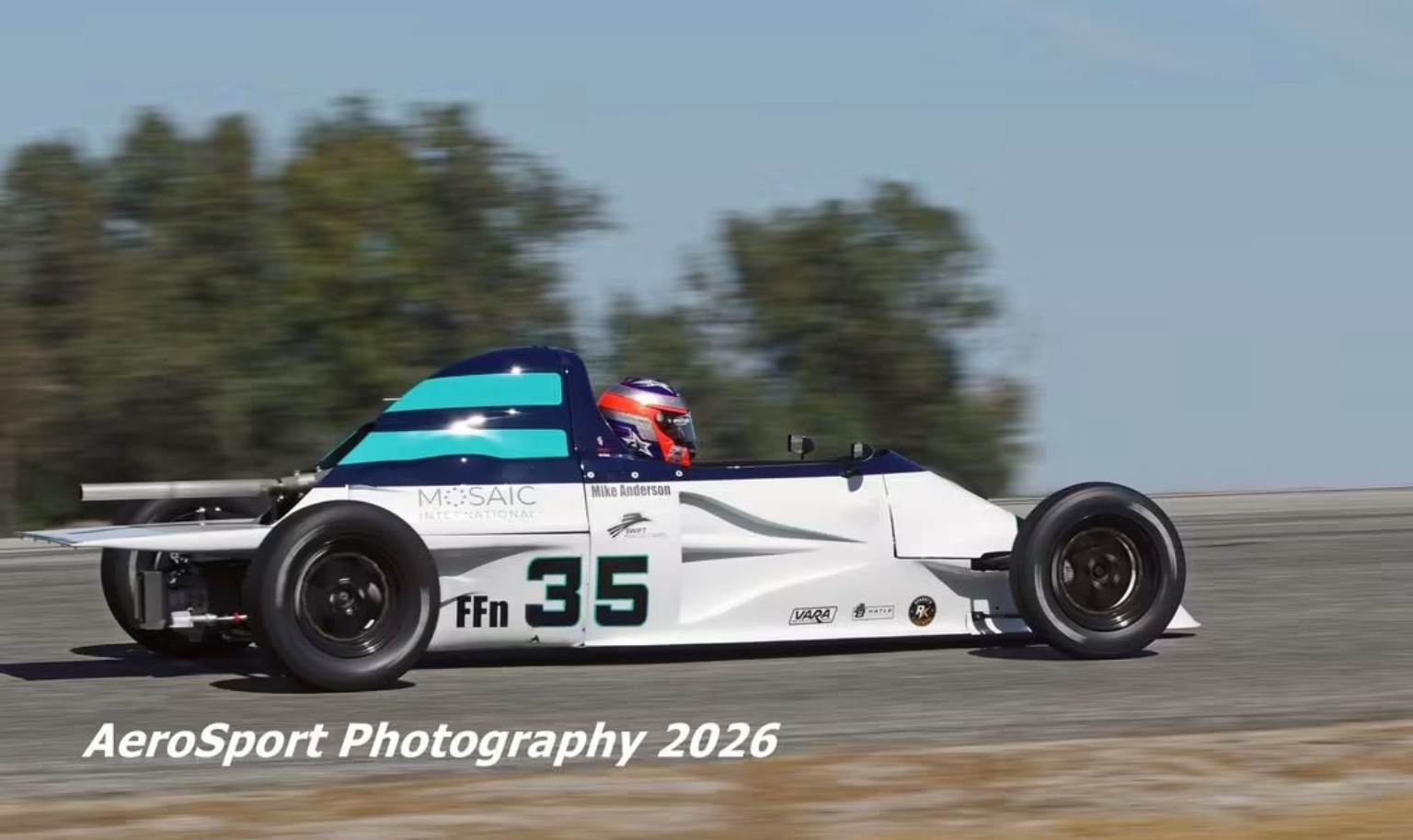 Mike Anderson driving the restored number 35 Swift DB1 at Buttonwillow Raceway Park