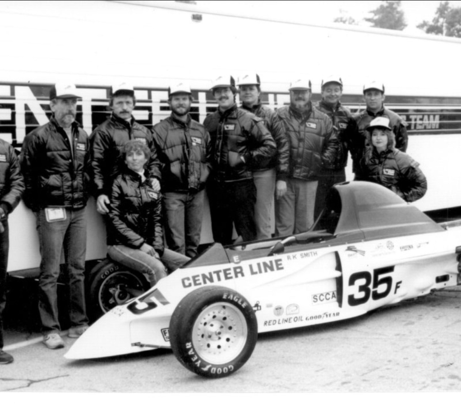 Historic Swift team gathered with R.K. Smith's original number 35 DB1