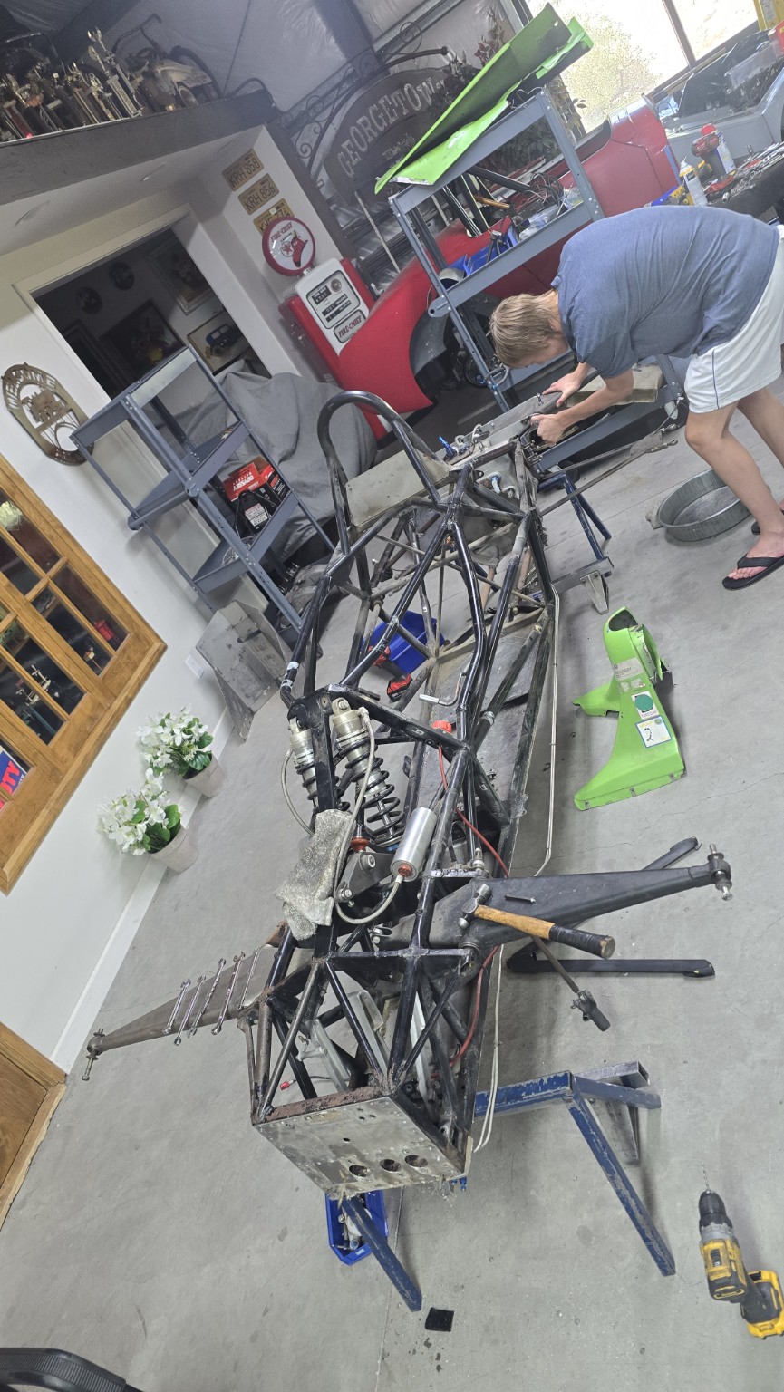 Mike Anderson's Swift DB1 during teardown in the workshop